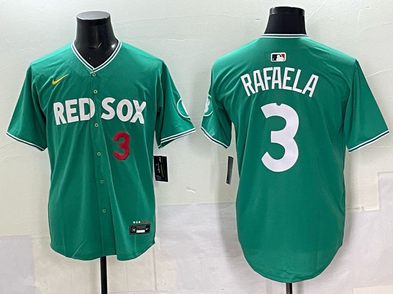 Men 2025 Boston Red Sox #3 Rafaela Drak Green Joint Name Nike MLB Jersey 035->boston red sox->MLB Jersey
